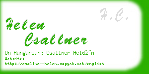 helen csallner business card